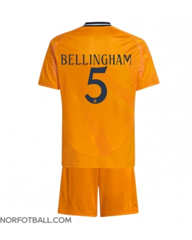 Billige Fotballdrakt Real Madrid Jude Bellingham #5 Replika Bortedraktsett Barn 2024-25 Kortermet (med bukser)